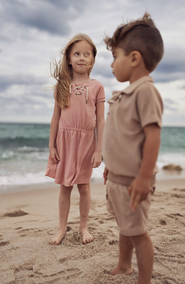 Manière Beach Terry Polo & Shorts Set, Alternate, color, 