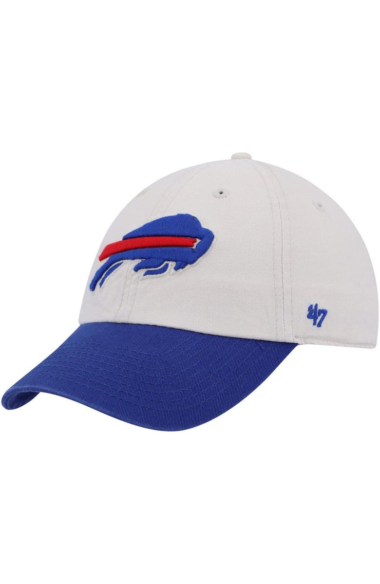 '47 Men's '47 Cream/Royal Buffalo Bills Sidestep Clean Up Adjustable Hat, Alternate, color,