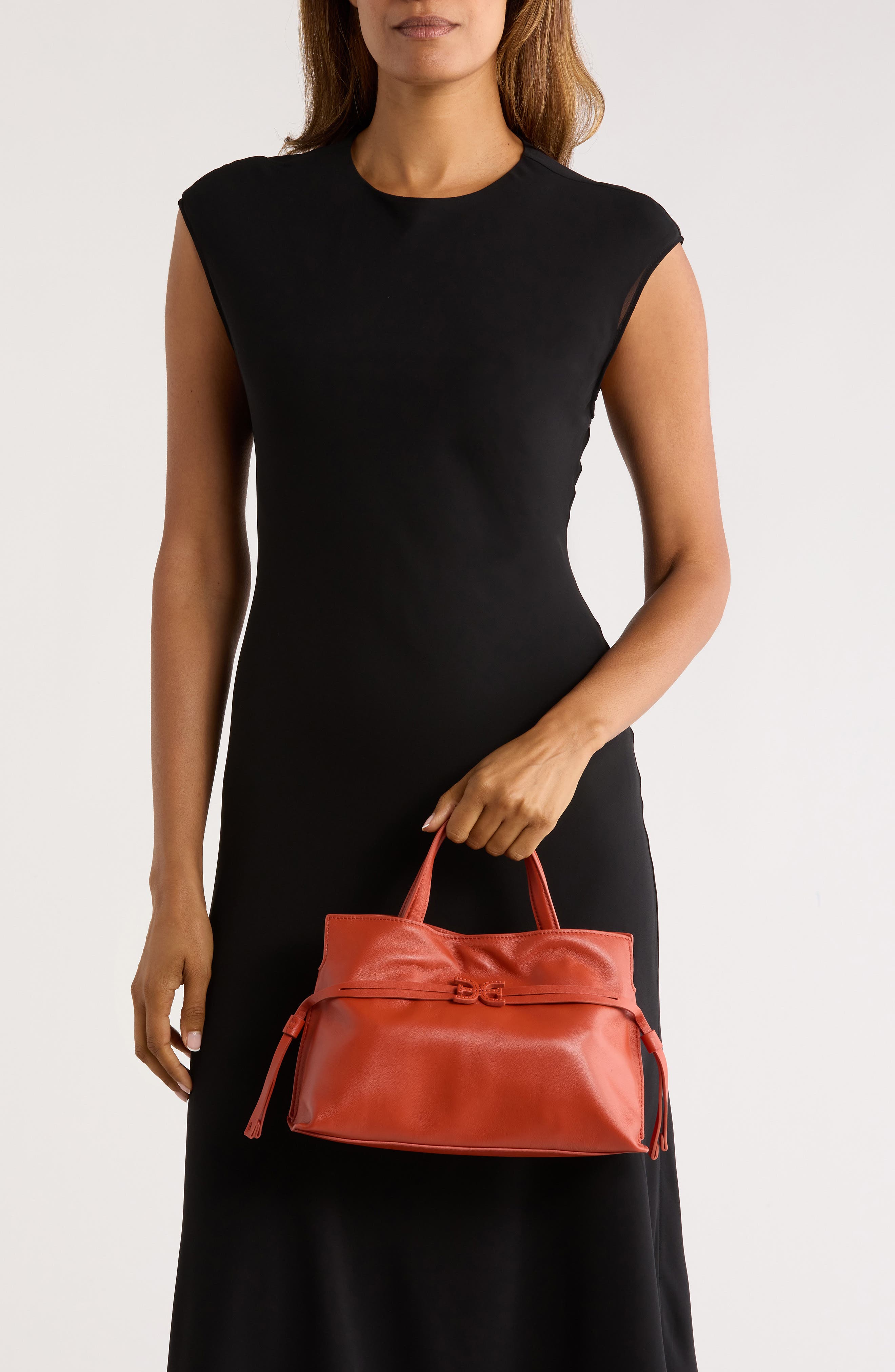 Sam Edelman Poppy Small Drawstring Crossbody Bag, Alternate, color, Burnt Orange