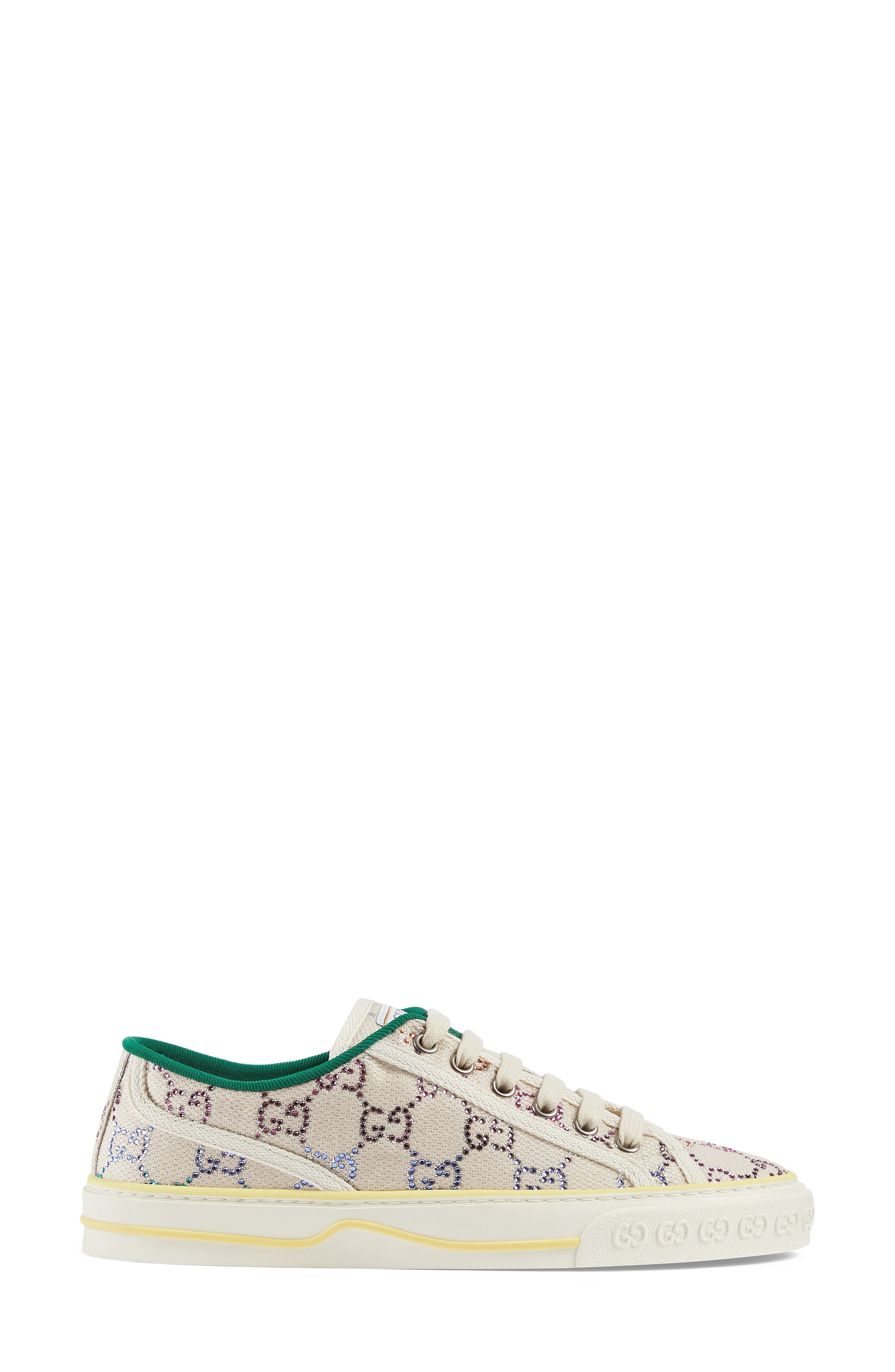 Gucci Tennis 1977 Crystal Logo Low Top Sneaker, Alternate, color, 
