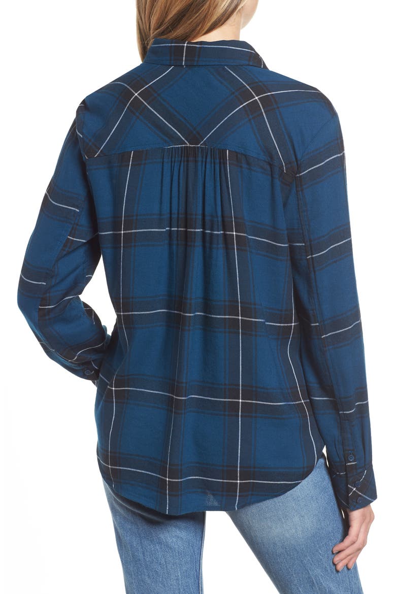 Plaid Shirt, Alternate, color, BLUE AURORA CAMILLE PLAID