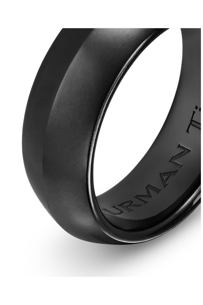 8mm Knife Edge Band Ring, Alternate, color, BLACK
