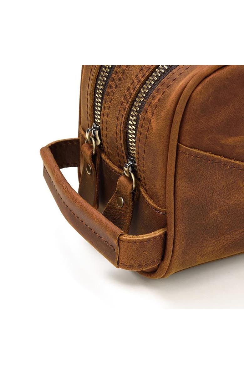 STEEL HORSE LEATHER The Nomad Toiletry Bag | Genuine Leather Travel Toiletry Bag, Alternate, color, Brown