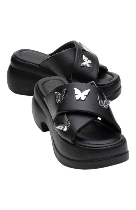 Force Butterfly-Buckle Platform Sandal