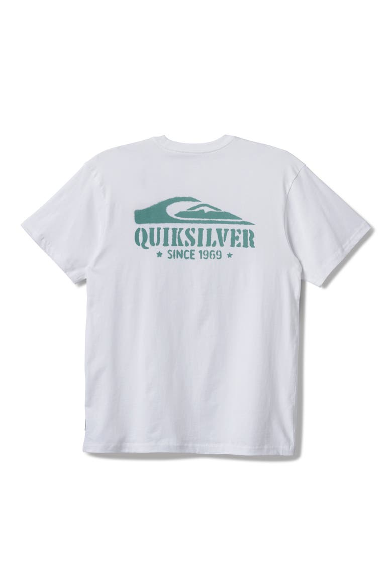 Hunter Spray Logo Cotton Graphic T-Shirt, Alternate, color, WHITE