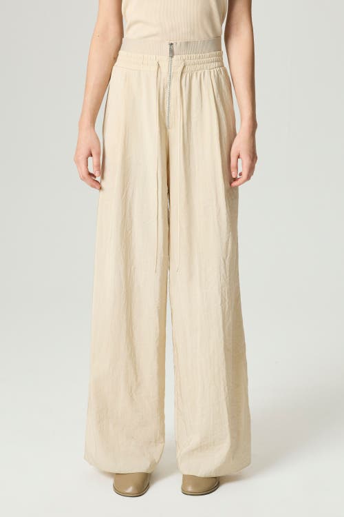 Nocturne Drawstring-waist Relaxed Pants In White