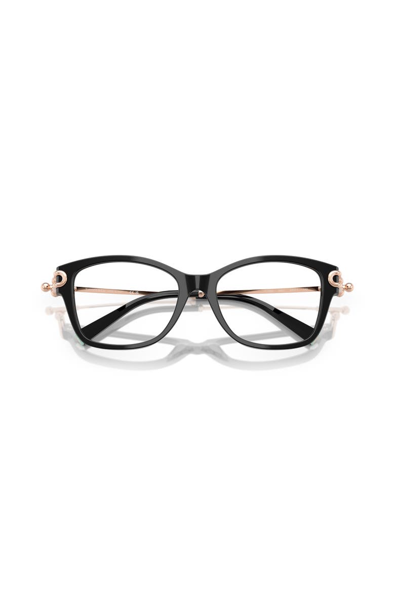 Tiffany & Co. 51mm Butterfly optical glasses, Alternate, color, Black