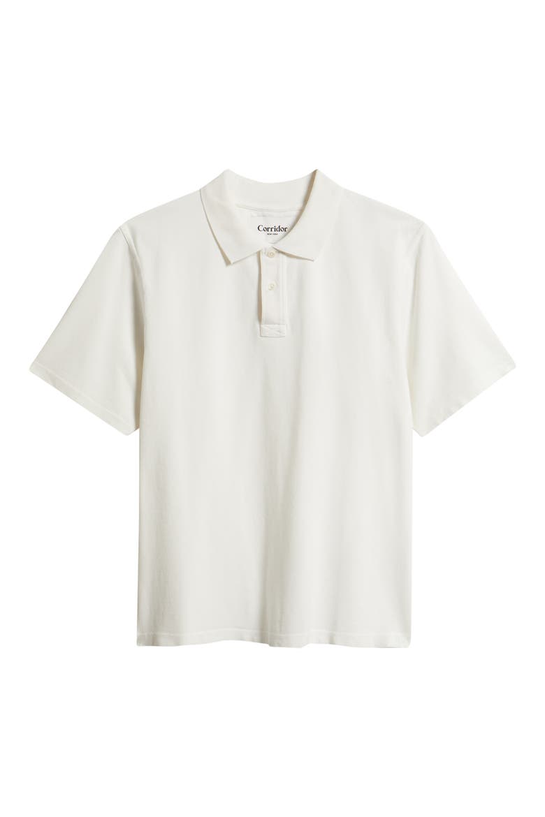 Brushed Cotton Piqué Polo, Alternate, color, WHITE