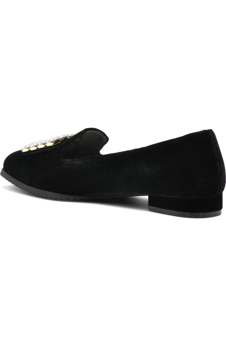 Adrienne Vittadini Vickee Embellished Velvet Loafer, Alternate, color, Black-Ve