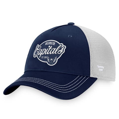 Women's Fanatics Branded Navy/White Washington Capitals Fundamental Trucker Adjustable Hat