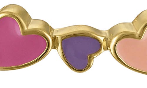 Fzn Kids' Enamel Heart Bracelet In Yellow