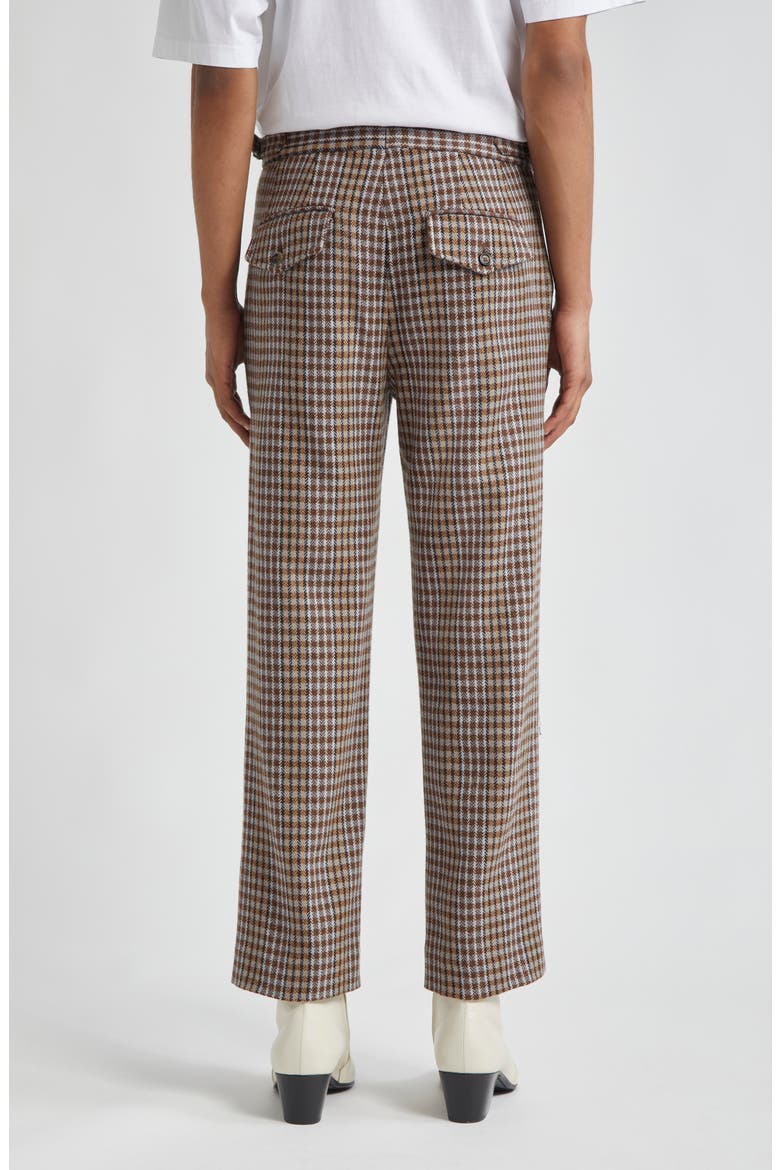 Marston Check Merino Wool Straight Leg Trousers, Alternate, color, BROWN MULTI