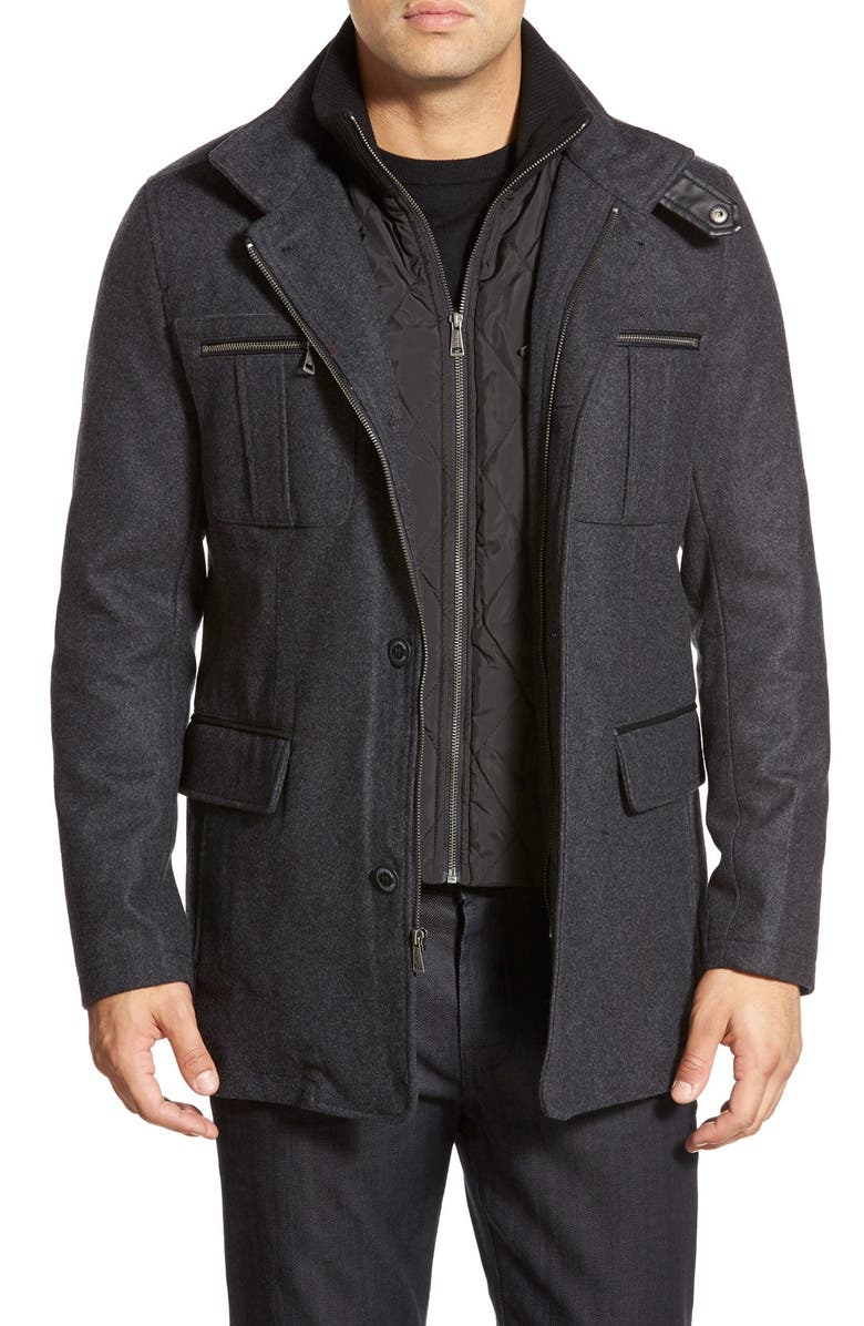 Cole Haan Wool Blend Jacket, Main, color, Charcoal