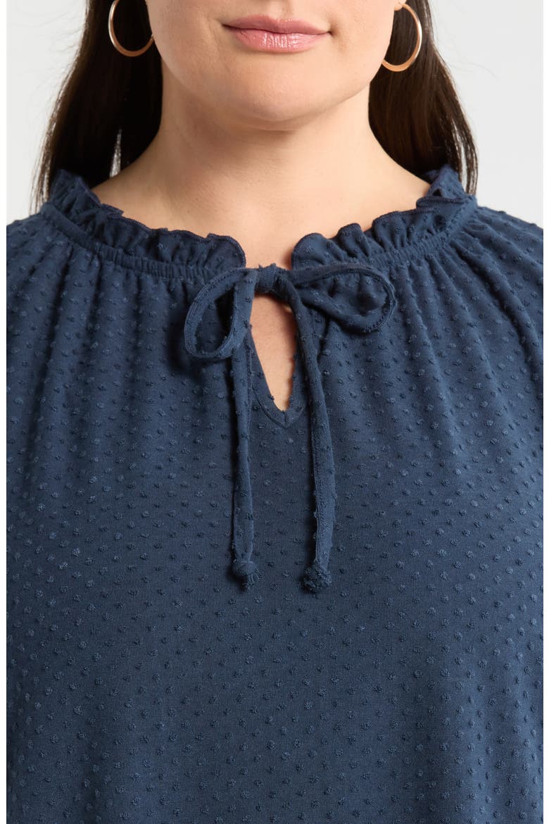 Swiss Dot Top, Alternate, color, NAVY