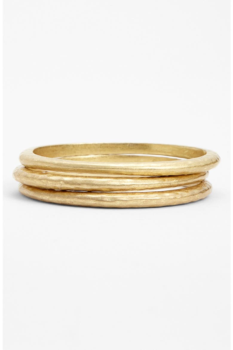Hammered Bangles, Main, color, GOLD
