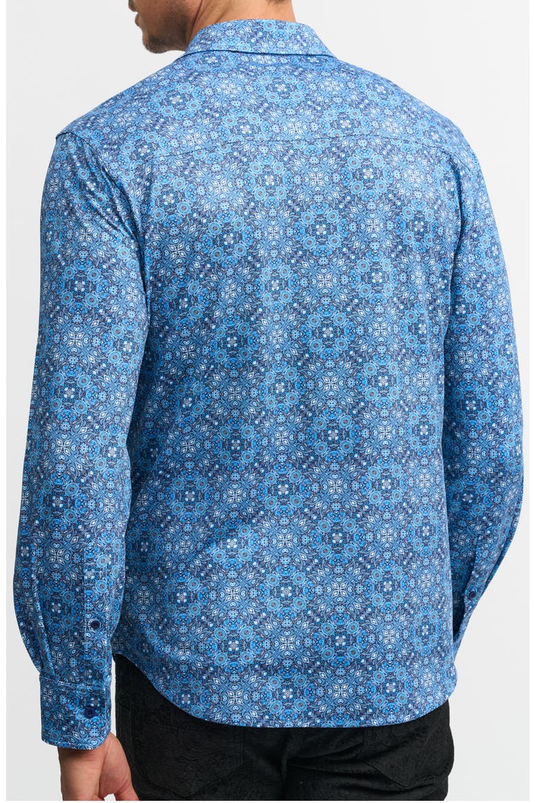 Zante Performance Button-Up Shirt, Alternate, color, BLUE