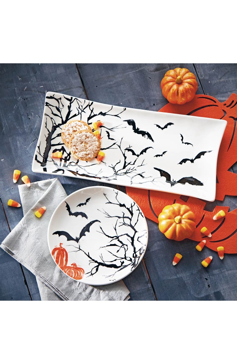 tag Spellbound Black Ceramic Platter for Halloween Serving, Alternate, color, Black