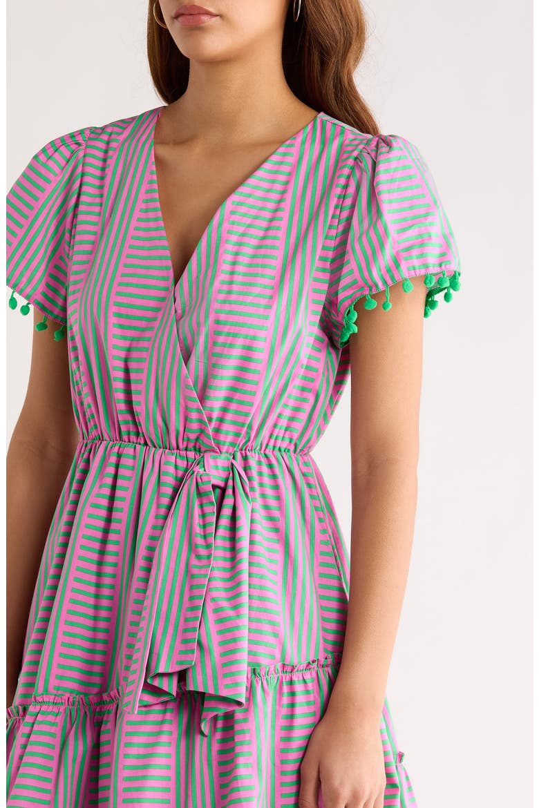 Valda Mixed Stripe Cotton Dress, Alternate, color, PINK-GREEN-MULTI