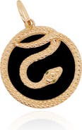 The Lovery Fine Jewelry Onyx Snake Charm