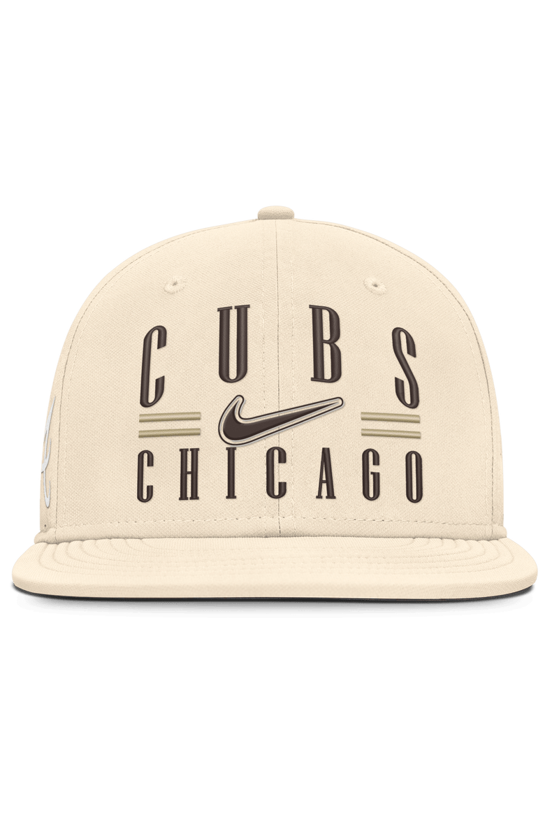 Men's Nike Natural Chicago Cubs True Dri-FIT AeroBill Fitted Hat, Alternate, color, Natural