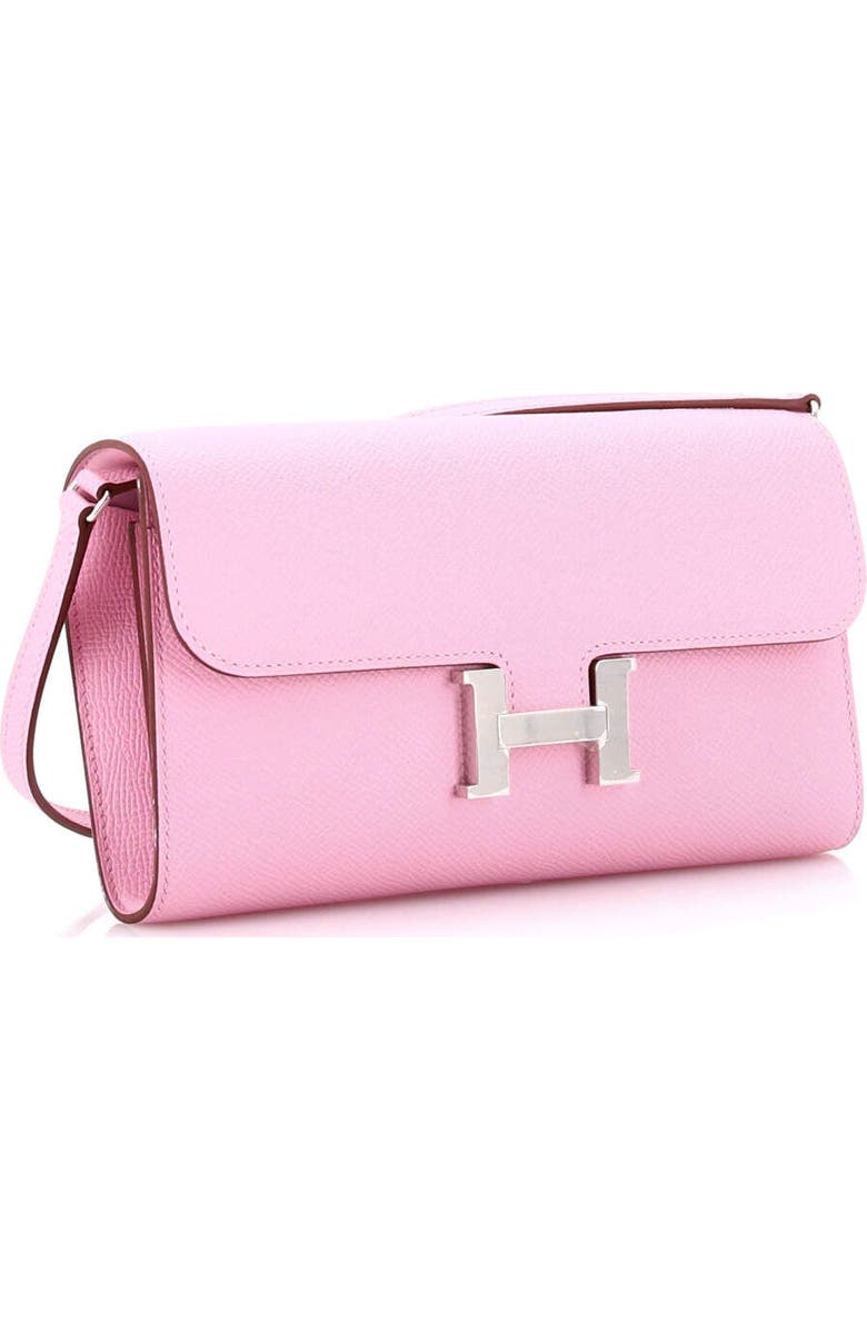 Pre-Owned Hermes Constance To Go Wallet Epsom, Alternate, color, Mauve Sylvestre