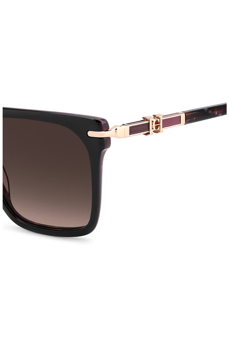 56mm Square Sunglasses, Alternate, color, RED HAVANA BLACK/ BROWN SF