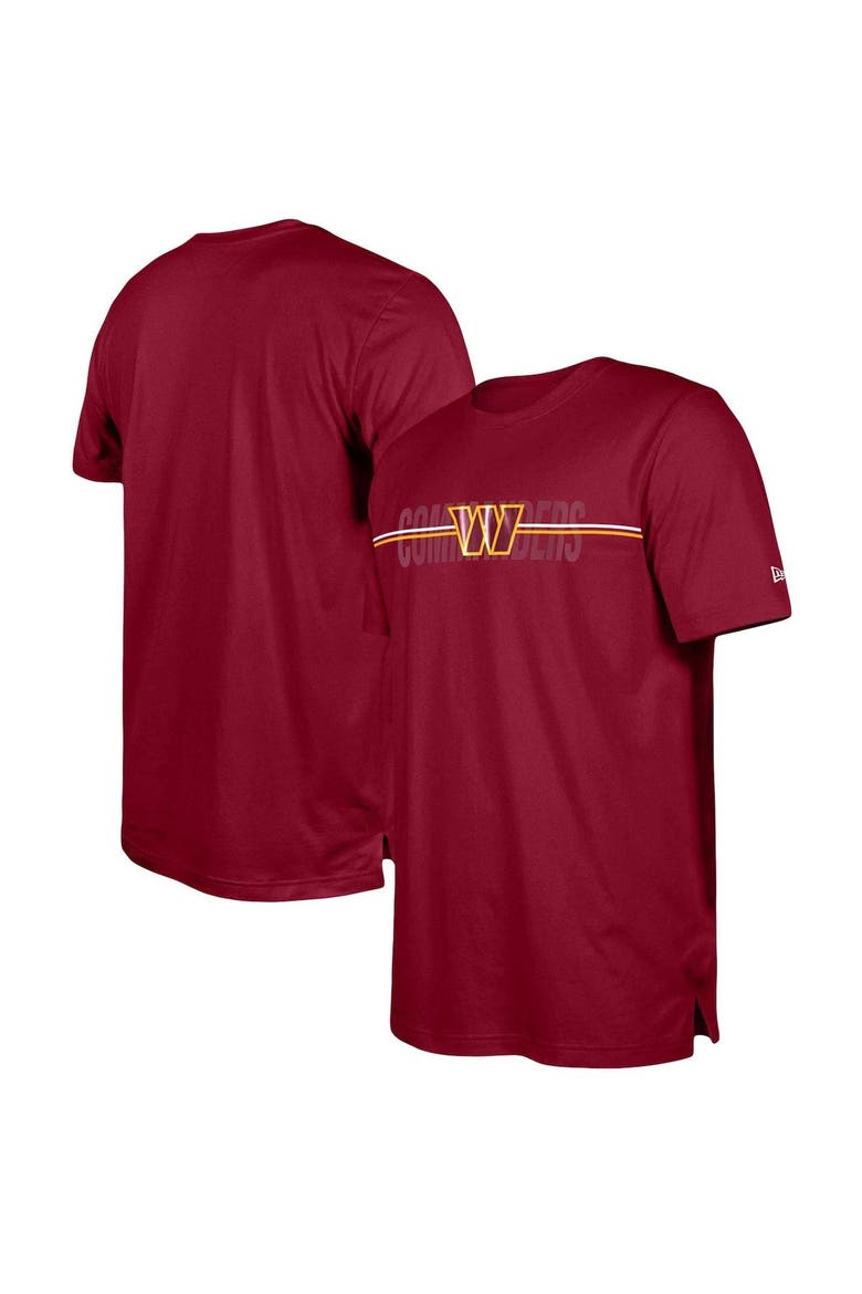 Men's New Era  Burgundy Washington Commanders 2023 NFL Training Camp T-Shirt, Main, color, Burgundy
