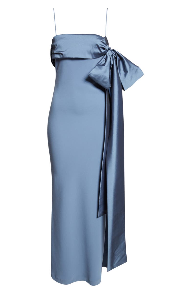 BERNADETTE Bart Taffeta Gown, Alternate, color, Mid Blue