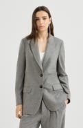 Brunello Cucinelli Cashmere jersey deconstructed blazer with monili