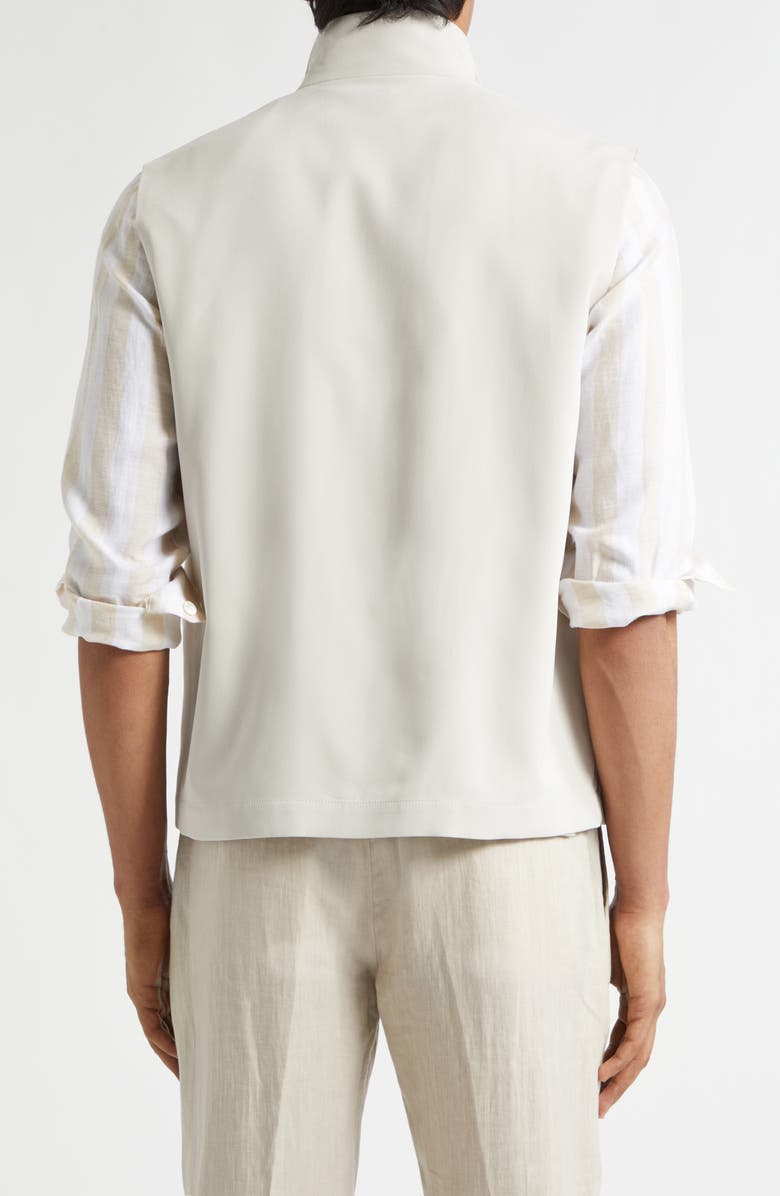 Eleventy Silk Zip Vest, Alternate, color, 02 Sand