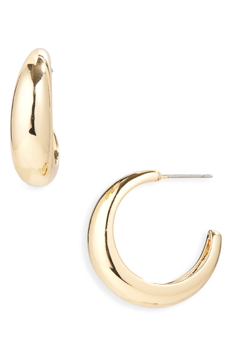 BaubleBar Medium Hoop Earrings, Main, color, Gold