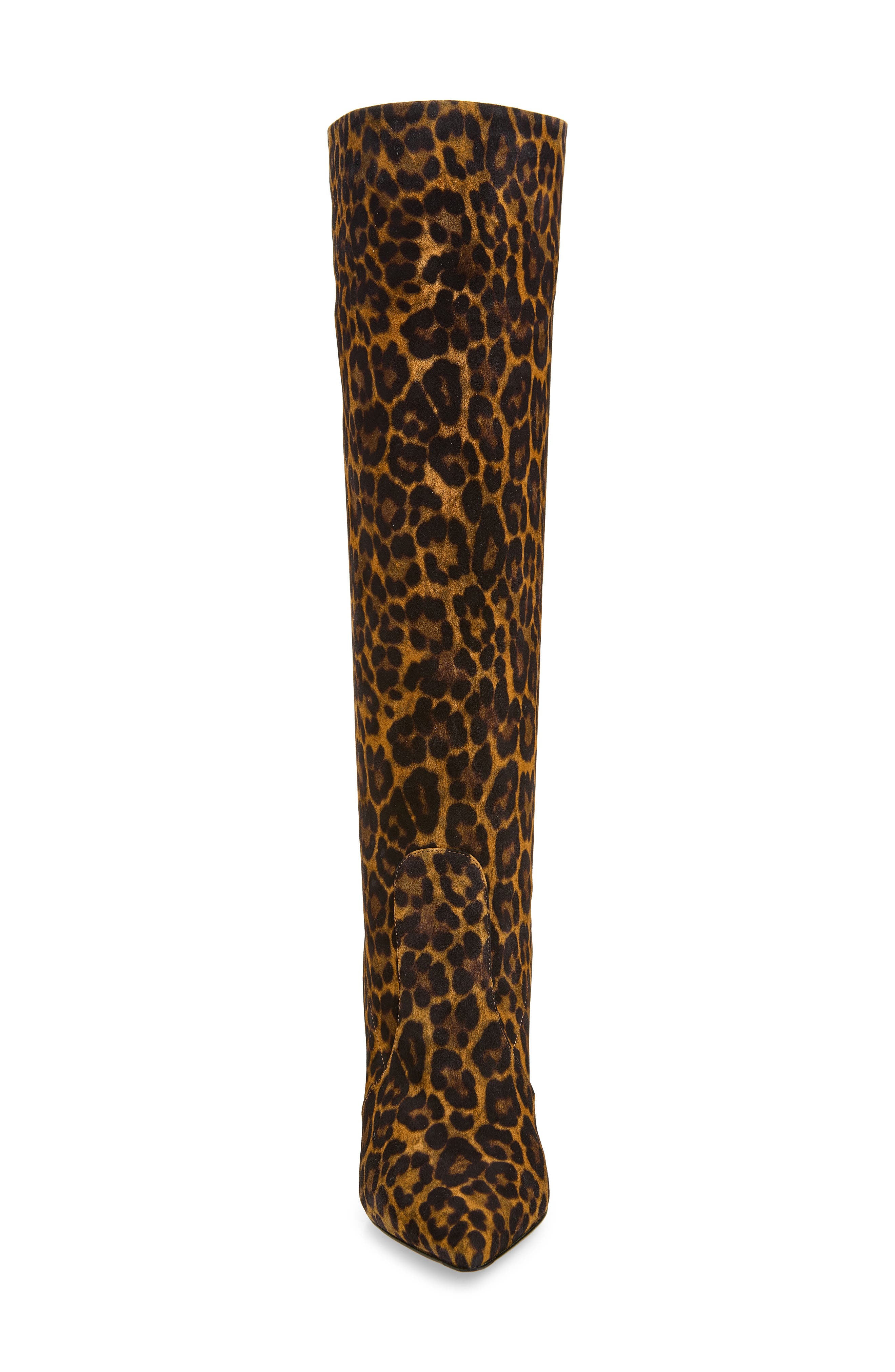 Hansen Leopard Print Pointed Toe Suede Over the Knee Boot, Alternate, color, ALMOND LEOPARD PRINT