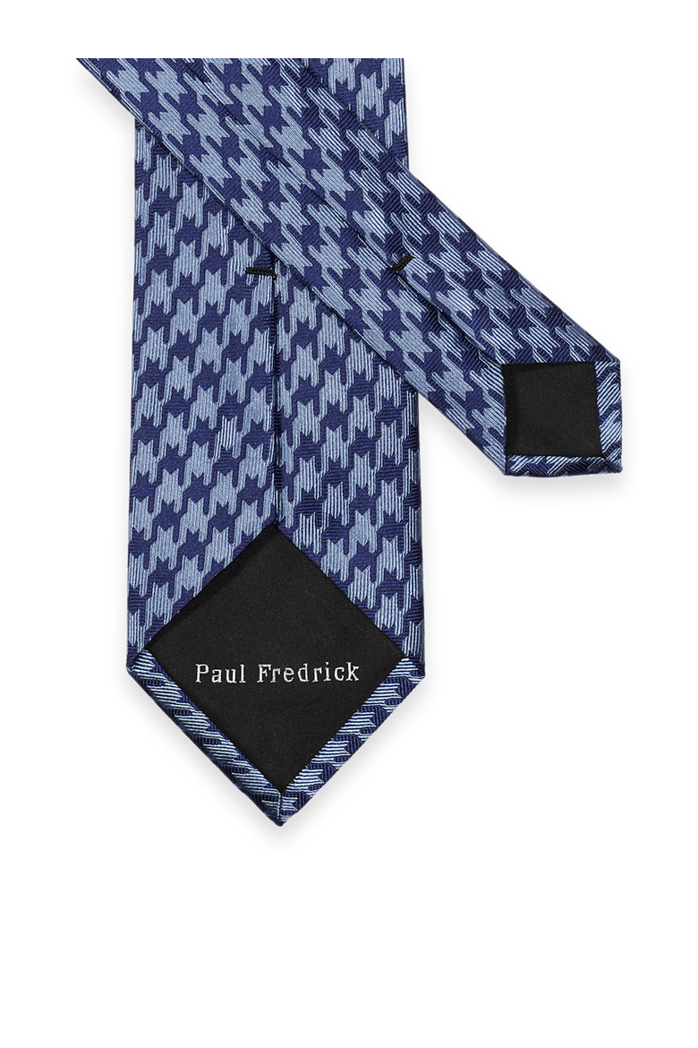 Patterned Woven Silk Tie, Alternate, color, Light Blue/Navy