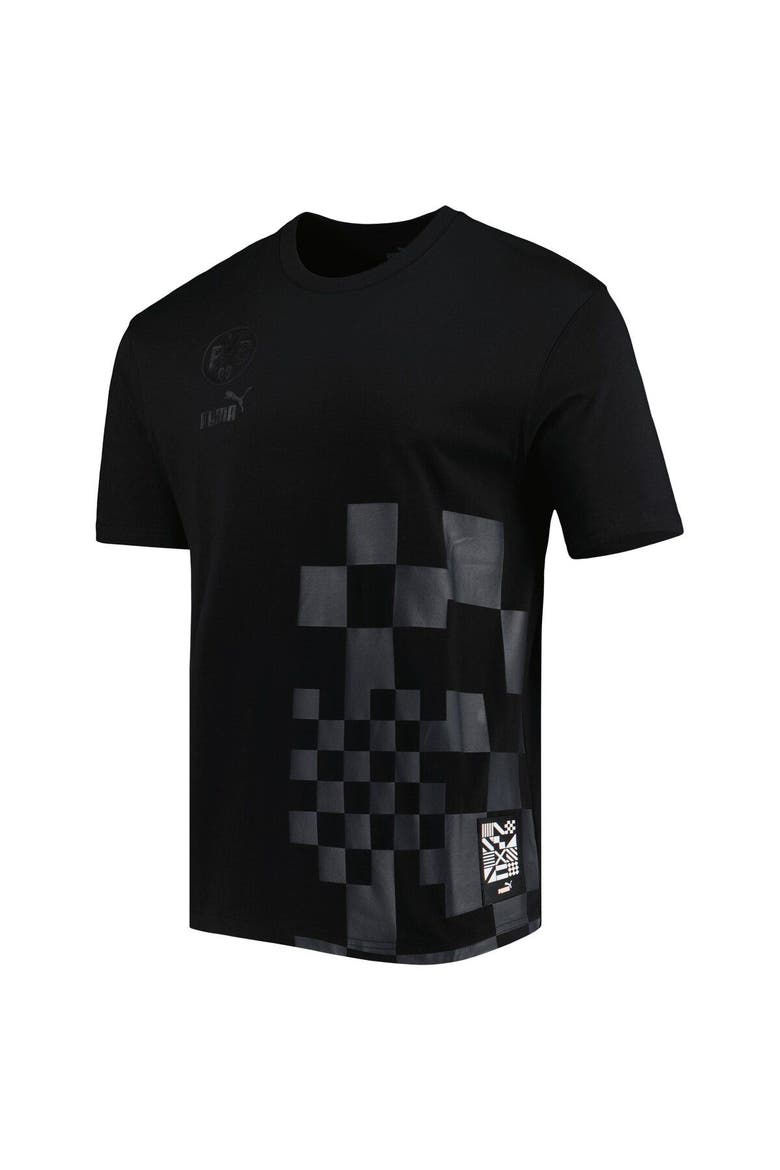 Men's Puma Black Borussia Dortmund FtblCulture Wordmark T-Shirt, Alternate, color, Black