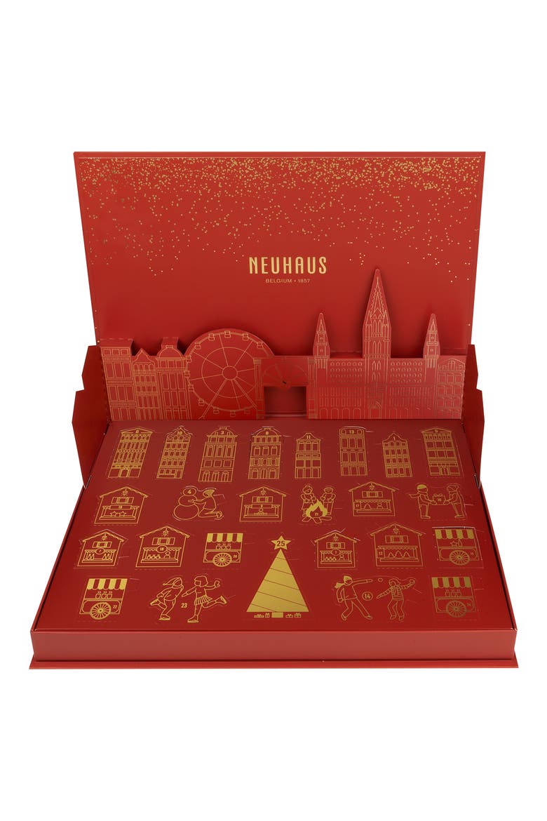 Winter Wonderland Pop-Up Chocolate Advent Calendar, Alternate, color, RED