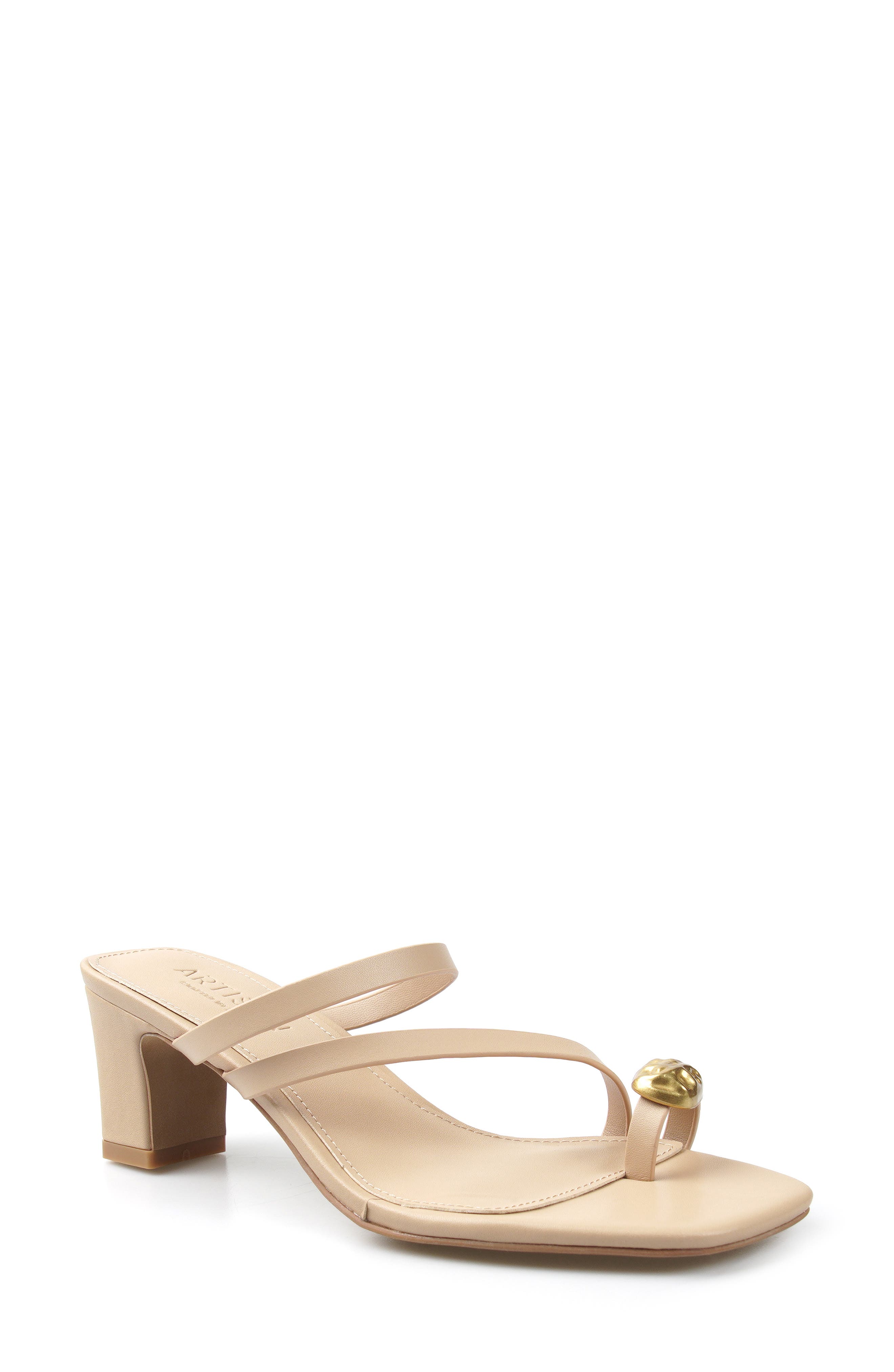 Pauliana Leather Sandal, Main, color, NATURAL LEATHER O