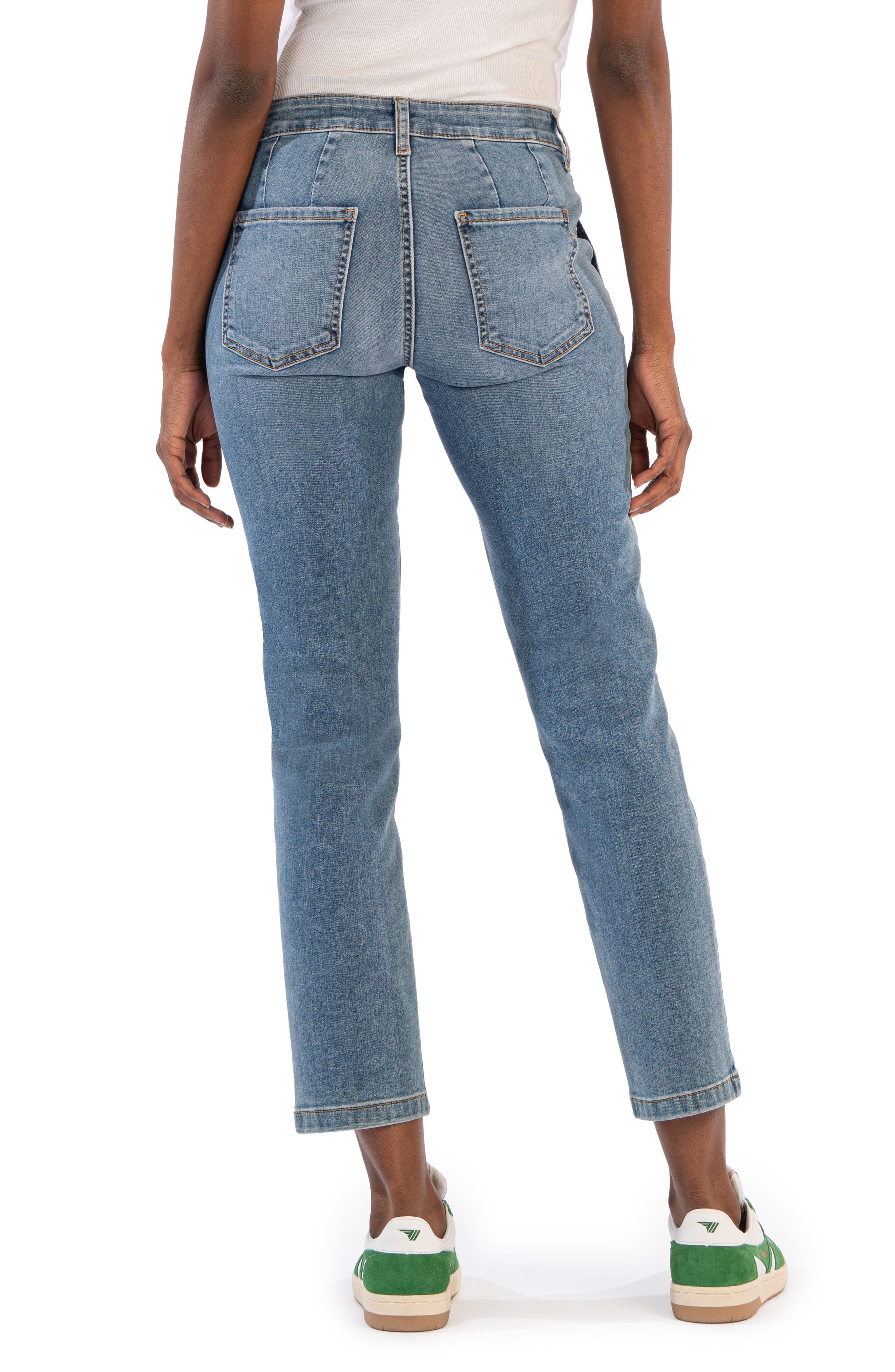 Stevie Mid Rise Straight Leg Jeans - image 2