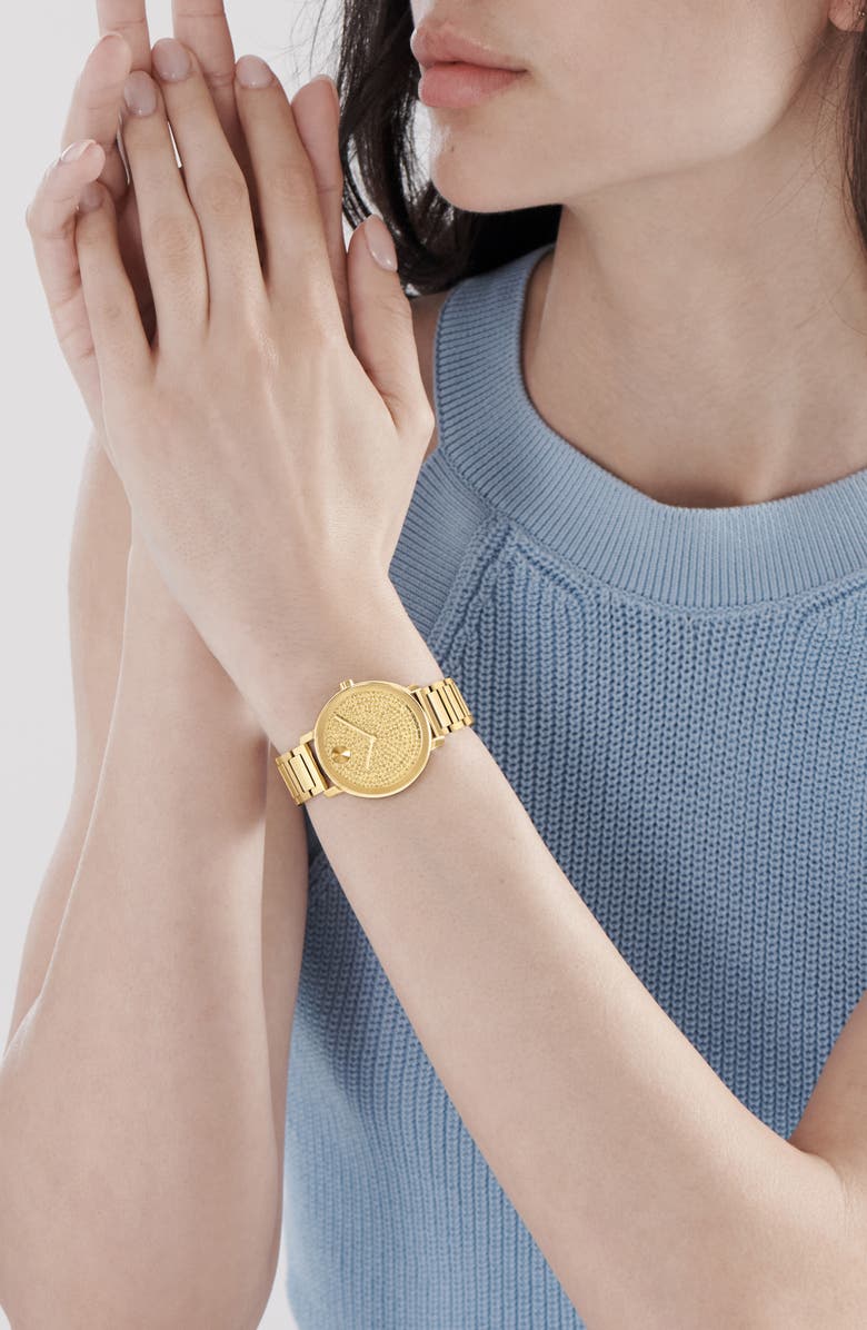 Movado Bold Evolution 2.0 Bracelet Watch, 40mm, Alternate, color, Gold