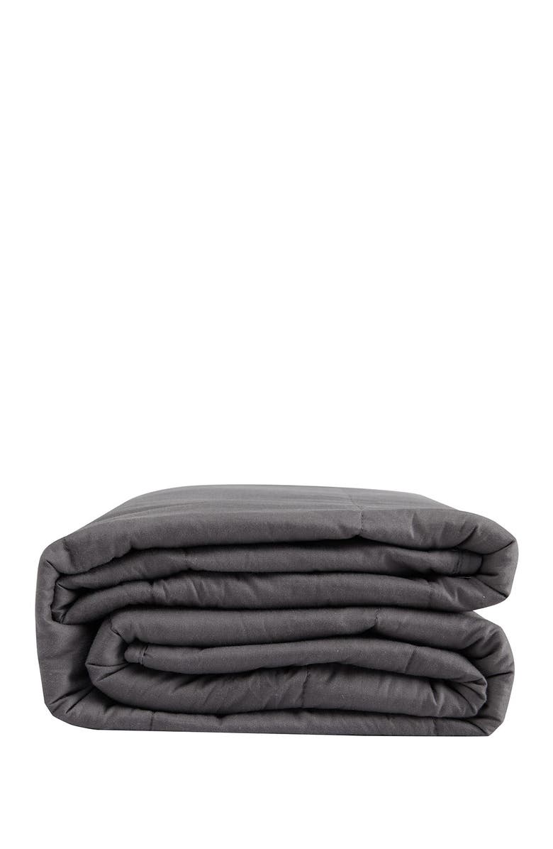 PUR SERENITY 20 lbs Cotton Weighted Blanket 48"x 72"- Dark Grey, Alternate, color, 