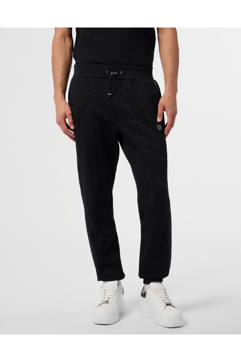 Composed Jogger Pants Monogram Monogram Men, Main, color, black