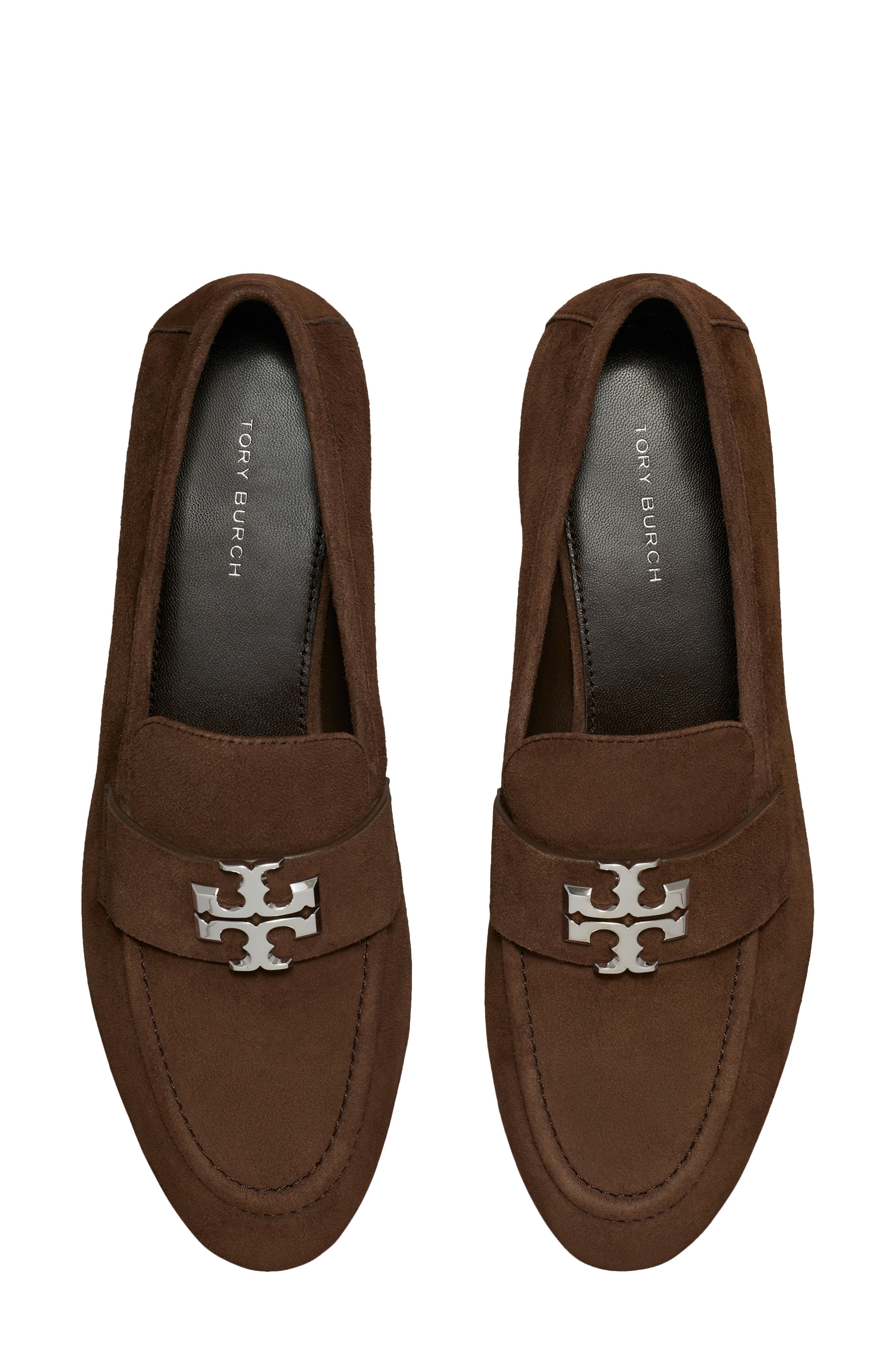 Tory Burch Eleanor Loafer, Alternate, color, Dark Cocoa / Silver