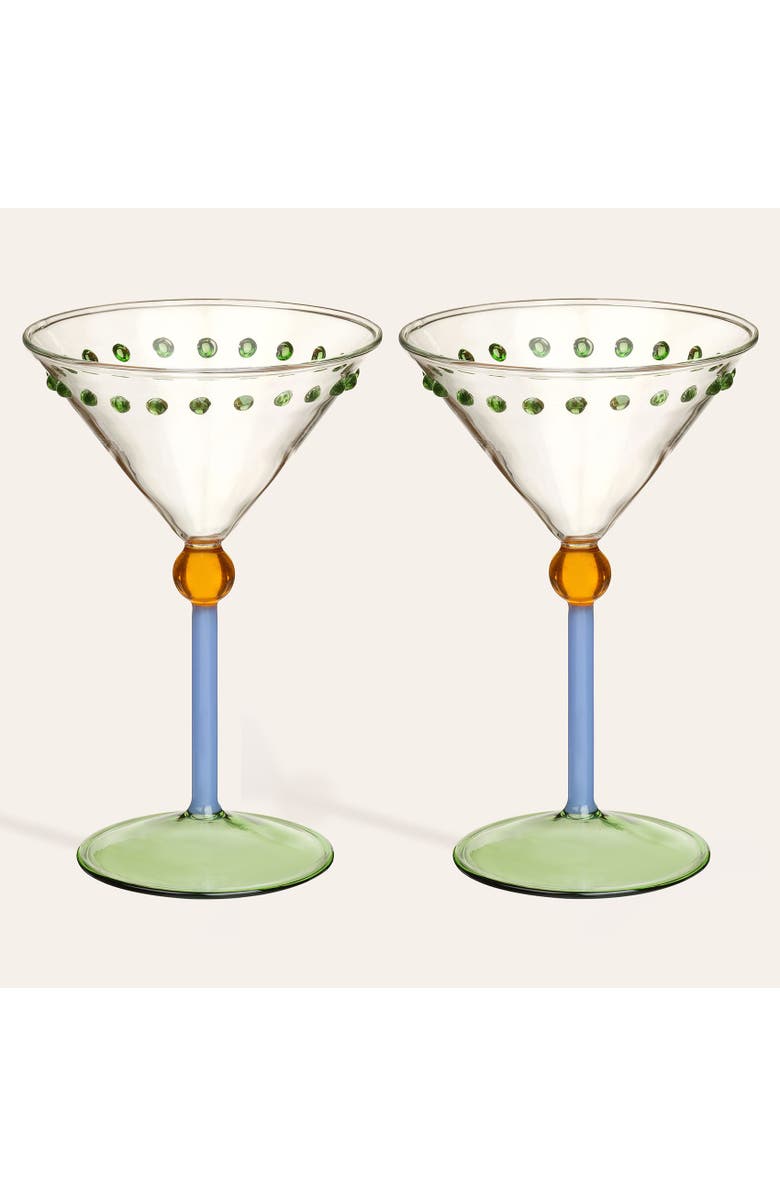 Zsa Zsa Zsu Henan Borosilicate Glass Martini Glass 6 Oz. Set Of 2, Main, color, Clear