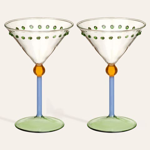 Henan Borosilicate Glass Martini Glass 6 Oz. Set Of 2