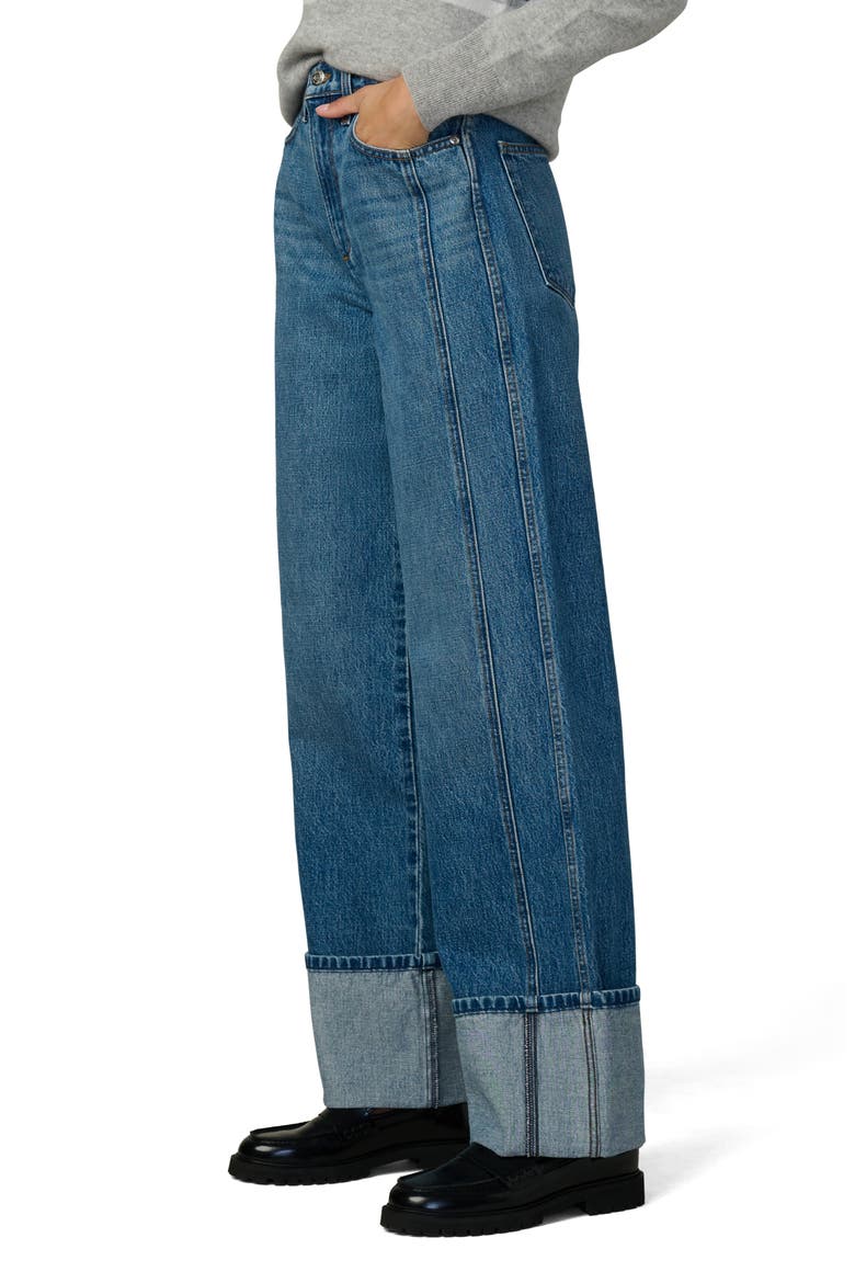 The Margot Cuffed High Waist Wide Leg Jeans, Alternate, color, CLASSIC