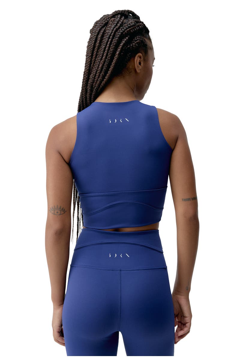 Born Living Yoga Saori Medium Support Performance Sport Top, Alternate, color, Next Blue