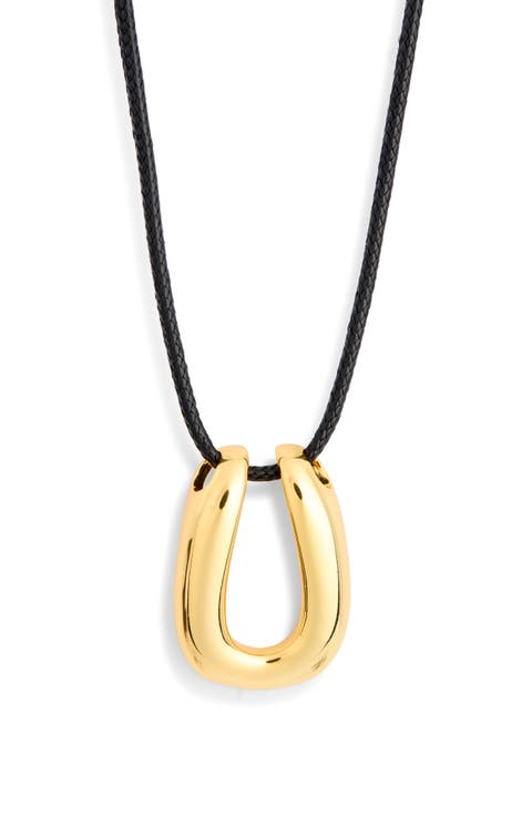 Horseshoe Cord Necklace