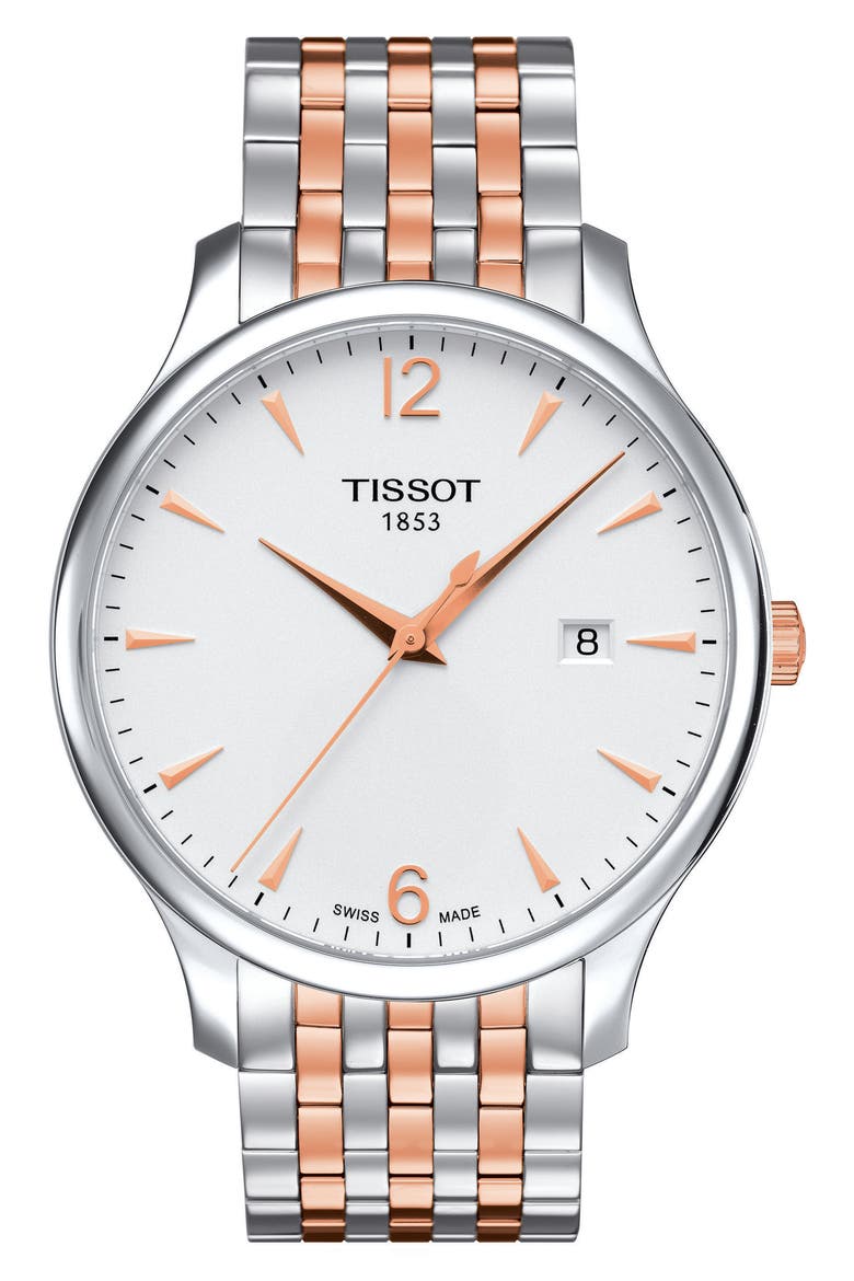 Tradition Bracelet Watch, 42mm, Main, color, SILVER