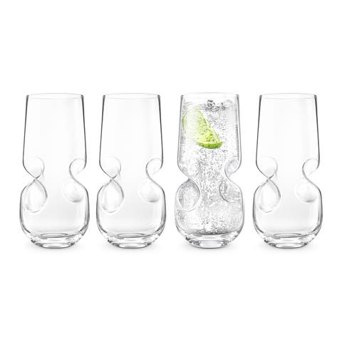 Bubbles Seltzer Bubbly Beverage Glasses, Set of 4