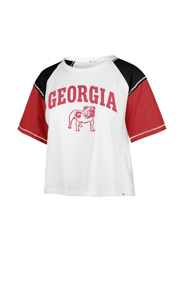 '47 Women's '47 White Georgia Bulldogs Serenity Gia Cropped T-Shirt, Alternate, color, White