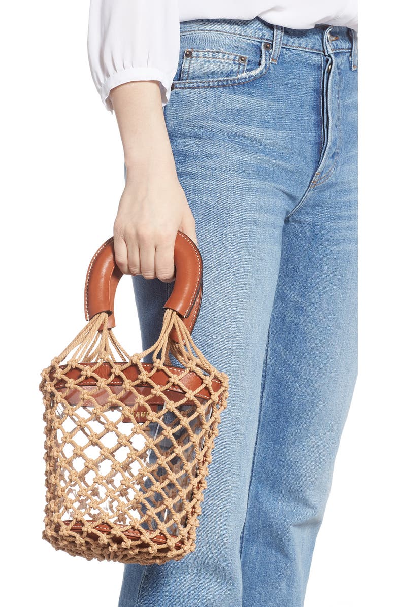 STAUD Moreau Caged Clear Bucket Bag, Alternate, color,